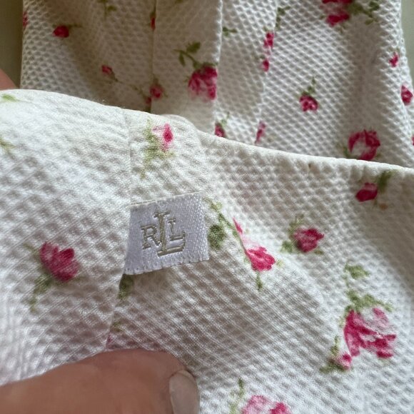 Ralph Lauren Rosebud Pedal Pushers in White and Pink Size 6P - Picture 8 of 10